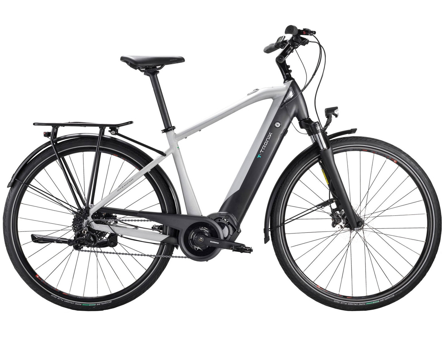 Bianchi T-Tronik T-Type Sunrace 9-Gang E6100 - Elektro Trekking Bike | white-grey 51 cm