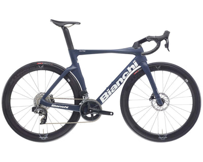 Bianchi Oltre Comp 105 Di2 2x12-fach - Carbon Rennrad 2025 | graphite-soft blue 55 cm