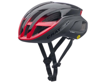 Cratoni C-Zero MIPS Rennrad Helm | black-red glossy-matt L-XL