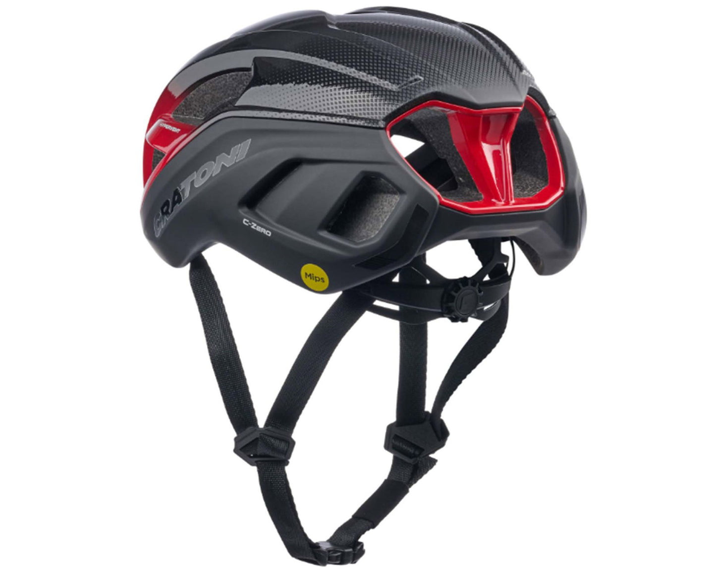 Cratoni C-Zero MIPS Rennrad Helm | black-red glossy-matt L-XL