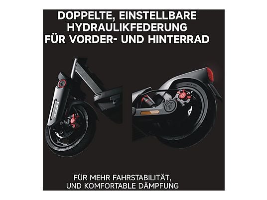 SEGWAY Ninebot KickScooter MAX G3 D E-Scooter (11 Zoll, Schwarz/Silber/Rot)