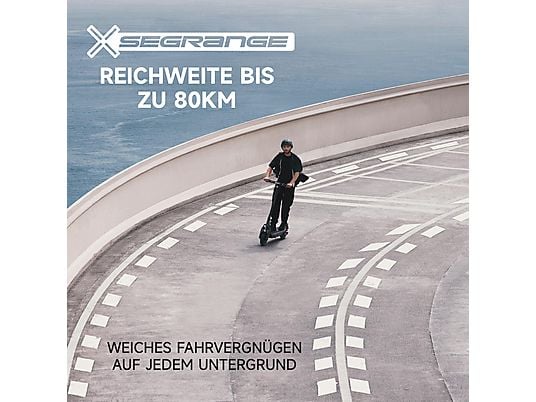 SEGWAY Ninebot KickScooter MAX G3 D E-Scooter (11 Zoll, Schwarz/Silber/Rot)