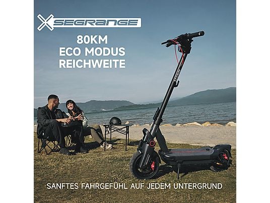 SEGWAY Ninebot KickScooter MAX G3 D E-Scooter (11 Zoll, Schwarz/Silber/Rot)