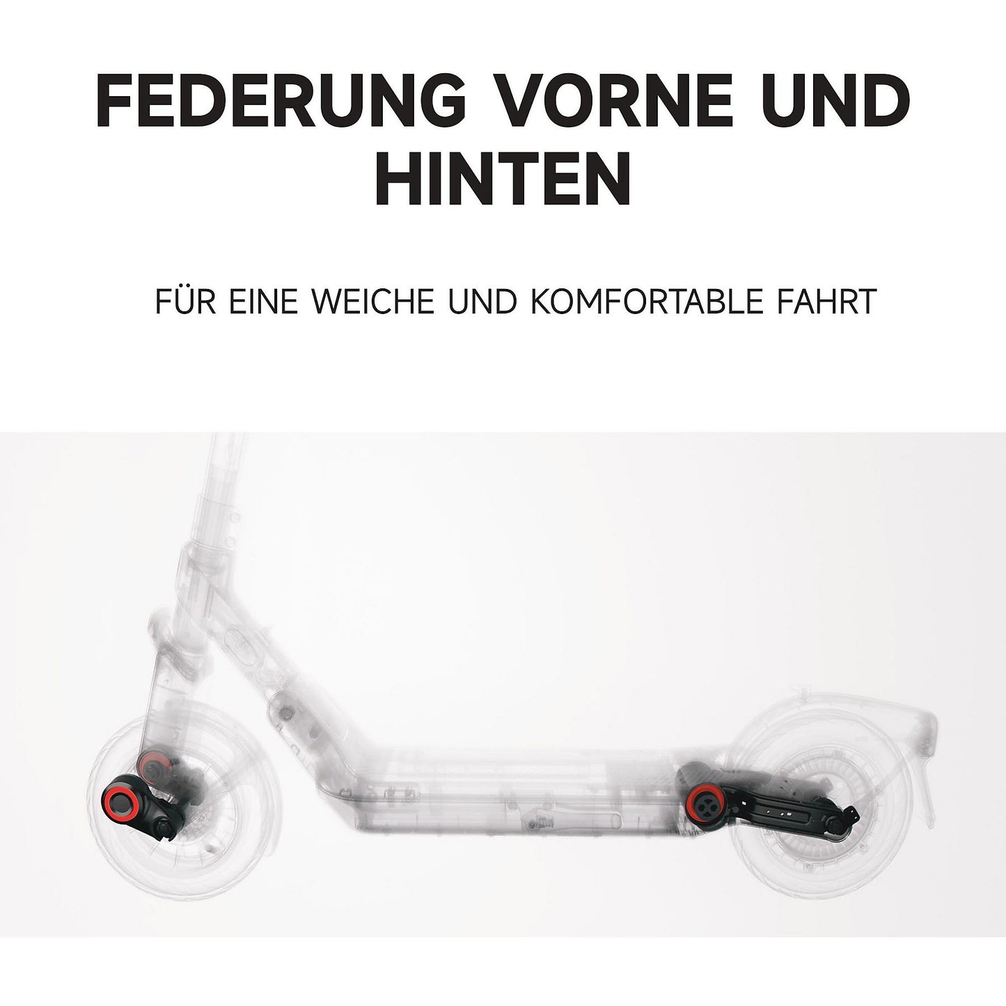 SEGWAY Ninebot E3 Pro D E-Scooter (10 Zoll, Schwarz / Silber / Rot)