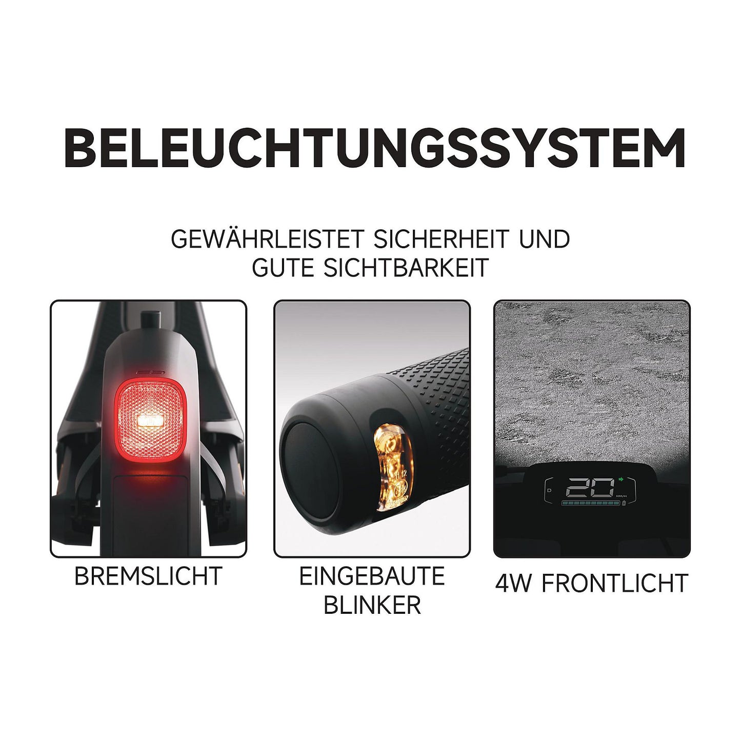 SEGWAY Ninebot E3 Pro D E-Scooter (10 Zoll, Schwarz / Silber / Rot)