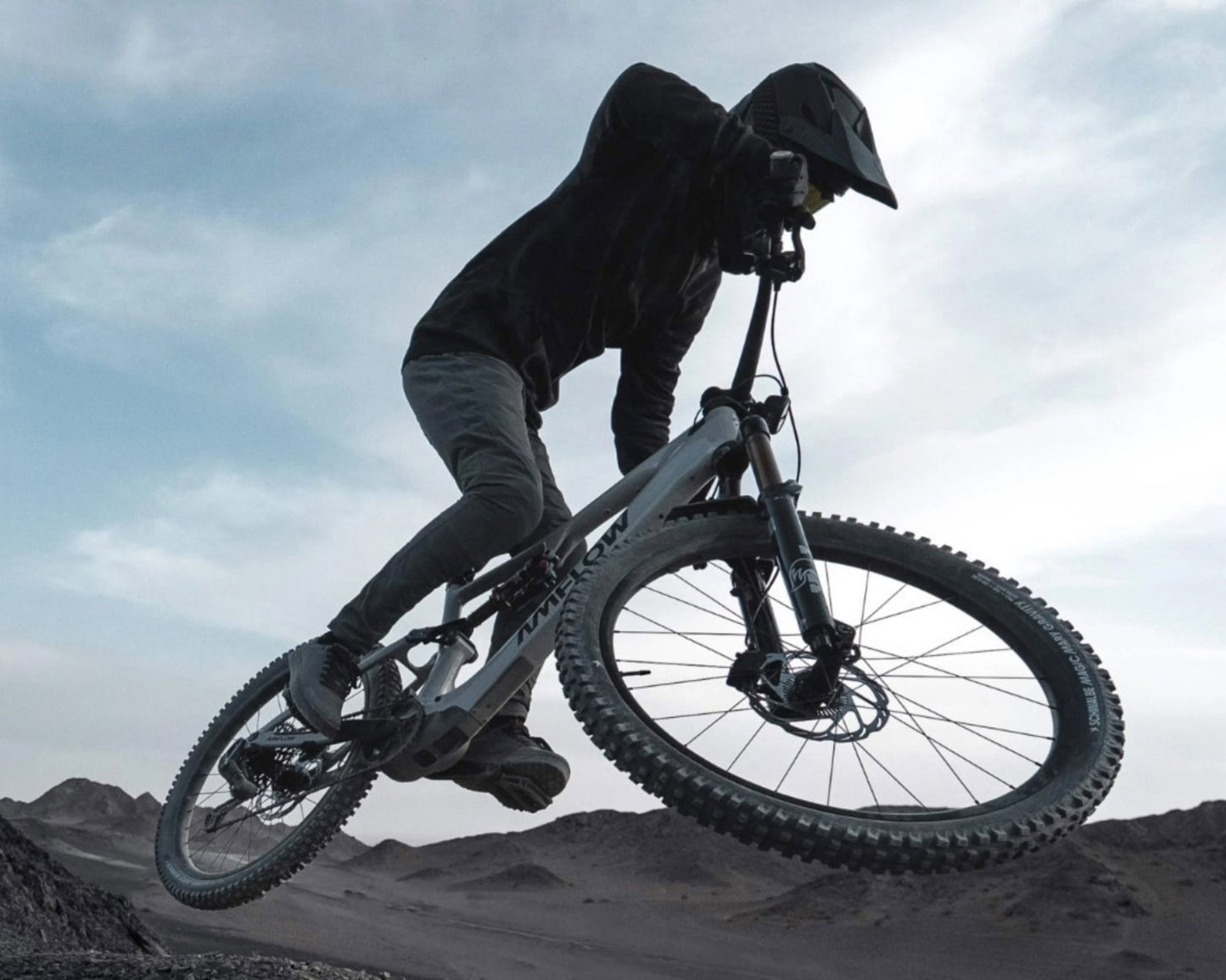 AMFLOW PX Carbon Pro 700Wh - Mullet E-MTB Fully | moonstone gray M